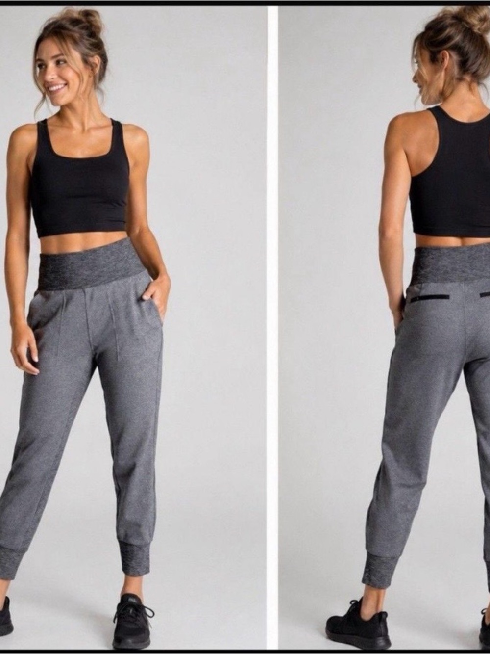 Athleta Grey High-Waist  Joggers